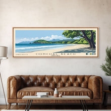 Cargar imagen en el visor de la galería, Conchal Beach, Costa Rica Panoramic Print, Vacation Gift, Costa Rica Wall Art, Beach Painting, Beach Decor, Large Wall Art, Wood Frame Art
