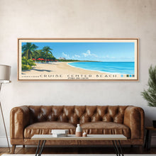Load image into Gallery viewer, Cruise Center Beach, Turks and Caicos Panoramic Print, Vacation Gift, Turks and Caicos Wall Art, Beach Painting, Beach Decor, Beach Or Lakehouse Art
