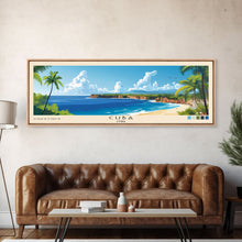 Load image into Gallery viewer, Cuba, Cuba Panoramic Beach Print, Vacation Gift, Cuba Wall Art, Beach Painting, Beach Decor, Beach Painting
