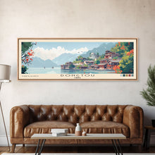Load image into Gallery viewer, Dongtou, China Panoramic Beach Print, Vacation Gift, China Wall Art, Beach Painting, Beach Decor, Beach Painting
