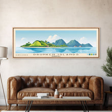 Load image into Gallery viewer, Drunken Islands, Venezuela Panoramic Print, Vacation Gift, Venezuela Wall Art, Vacation Wall Art, Vacatation Memories, Beach Decor, Beach Or Lakehouse Art
