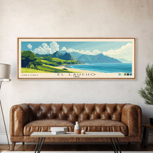 Load image into Gallery viewer, El Laucho, Chile Panoramic Beach Print, Vacation Gift, Chile Wall Art, Beach Painting, Beach Decor, Beach Painting
