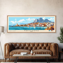 Carregar imagem no visualizador da galeria, Favignana, Italy Panoramic Print, Vacation Gift, Italy Wall Art, Beach Painting, Beach Decor, Large Wall Art, Wood Frame Art
