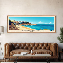 Carregar imagem no visualizador da galeria, Formentera, Spain Panoramic Beach Print, Vacation Gift, Spain Wall Art, Beach Painting, Beach Decor, Beach Painting
