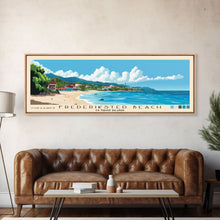 Cargar imagen en el visor de la galería, Frederiksted Beach, US Virgin islands Panoramic Print, Vacation Gift, US Virgin islands Wall Art, Beach Painting, Beach Decor, Beach Or Lakehouse Art
