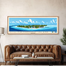 Carregar imagem no visualizador da galeria, Fulhadhoo Island, Maldives Panoramic Print, Vacation Gift, Maldives Wall Art, Beach Painting, Beach Decor, Beach Or Lakehouse Art
