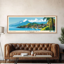 Load image into Gallery viewer, Labengki, Indonesia Panoramic Beach Print, Vacation Gift, Indonesia Wall Art, Framed Canvas Print, Framed Beach Painting
