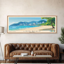 Load image into Gallery viewer, Lido Beach, Hong Kong Panoramic Print, Vacation Gift, Hong Kong Wall Art, Beach Painting, Beach Decor, Beach Or Lakehouse Art
