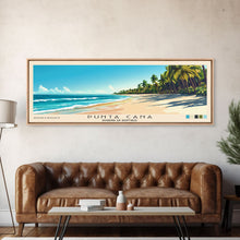 Cargar imagen en el visor de la galería, Punta Cana, Dominican Republic Panoramic Print, Vacation Gift, Dominican Republic Wall Art, Vacation Wall Art, Vacatation Memories, Beach Decor, Beach Or Lakehouse Art
