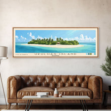 Load image into Gallery viewer, Ukulhas Island, Maldives Panoramic Print, Vacation Gift, Maldives Wall Art, Vacation Wall Art, Vacatation Memories, Beach Decor, Beach Or Lakehouse Art
