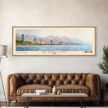 Load image into Gallery viewer, Acapulco, Chile Watercolor Beach Print, Vacation Gift, Chile Wall Art, Beach Painting, Beach Decor, Beach Painting
