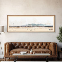 Load image into Gallery viewer, Ancud, Chile Watercolor Print, Vacation Gift, Chile Wall Art, Beach Painting, Beach Decor, Large Wall Art, Wood Frame Art
