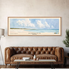 Carregar imagem no visualizador da galeria, Andros, Bahamas Watercolor Beach Print, Vacation Gift, Bahamas Wall Art, Framed Canvas Print, Framed Beach Painting
