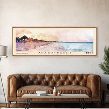 Carregar imagem no visualizador da galeria, Arashi Beach, Aruba Watercolor Beach Print, Vacation Gift, Aruba Wall Art, Framed Canvas Print, Framed Beach Painting
