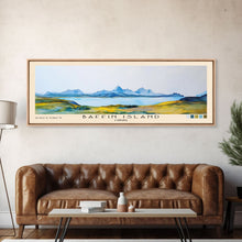 Load image into Gallery viewer, Baffin Island, Canada Watercolor Print, Vacation Gift, Canada Wall Art, Beach Painting, Beach Decor, Large Wall Art, Wood Frame Art
