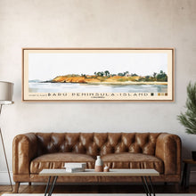 Load image into Gallery viewer, Barú Peninsula-Island, Colombia Watercolor Beach Print, Vacation Gift, Colombia Wall Art, Beach Painting, Beach Decor, Beach Painting
