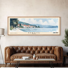 Load image into Gallery viewer, Bačvice, Croatia Watercolor Beach Print, Vacation Gift, Croatia Wall Art, Beach Painting, Beach Decor, Beach Painting
