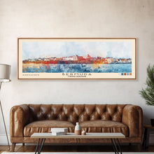 Load image into Gallery viewer, Bermuda, United Kingdom Watercolor Beach Print, Vacation Gift, United Kingdom Wall Art, Framed Canvas Print, Framed Beach Painting
