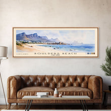 Load image into Gallery viewer, Boulders Beach, Cape Town Watercolor Beach Print, Vacation Gift, Cape Town Wall Art, Beach Painting, Beach Decor, Beach Painting
