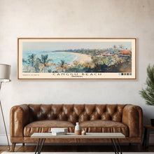 Load image into Gallery viewer, Canggu Beach, Indonesia Watercolor Print, Vacation Gift, Indonesia Wall Art, Beach Painting, Beach Decor, Large Wall Art, Wood Frame Art
