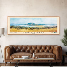 Load image into Gallery viewer, Cape Maclear, Malawi Watercolor Print, Vacation Gift, Malawi Wall Art, Beach Painting, Beach Decor, Large Wall Art, Wood Frame Art
