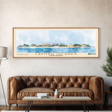 Load image into Gallery viewer, Cayman Islands, United Kingdom Watercolor Beach Print, Vacation Gift, United Kingdom Wall Art, Beach Painting, Beach Decor, Beach Painting
