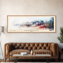 Load image into Gallery viewer, Changdao, China Watercolor Beach Print, Vacation Gift, China Wall Art, Beach Painting, Beach Decor, Beach Painting
