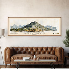 Cargar imagen en el visor de la galería, Cockburn Town Beach, Turks and Caicos Watercolor Beach Print, Vacation Gift, Turks and Caicos Wall Art, Framed Canvas Print, Framed Beach Painting
