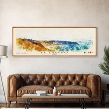 Load image into Gallery viewer, El Laucho, Chile Watercolor Print, Vacation Gift, Chile Wall Art, Beach Painting, Beach Decor, Large Wall Art, Wood Frame Art

