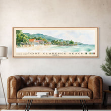 Carregar imagem no visualizador da galeria, Fort Clarence Beach, Jamaica Watercolor Beach Print, Vacation Gift, Jamaica Wall Art, Framed Canvas Print, Framed Beach Painting
