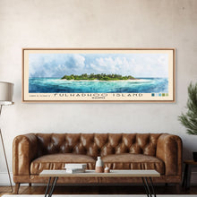 Load image into Gallery viewer, Fulhadhoo Island, Maldives Watercolor Beach Print, Vacation Gift, Maldives Wall Art, Beach Painting, Beach Decor, Beach Painting
