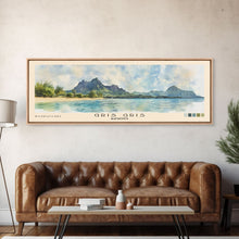 Load image into Gallery viewer, Gris Gris, Mauritius Watercolor Beach Print, Vacation Gift, Mauritius Wall Art, Beach Painting, Beach Decor, Beach Painting
