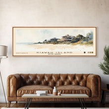 Cargar imagen en el visor de la galería, Kiawah Island, South Carolina Watercolor Print, Vacation Gift, South Carolina Wall Art, Beach Painting, Beach Decor, Large Wall Art, Wood Frame Art
