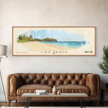 Load image into Gallery viewer, Liku Beach, Fiji Watercolor Print, Vacation Gift, Fiji Wall Art, Beach Painting, Beach Decor, Beach Or Lakehouse Art
