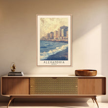Load image into Gallery viewer, Alexandria, Egypt Watercolor Beach Print, Vacation Gift, Egypt Wall Art, Beach Painting, Beach Decor, Beach Painting
