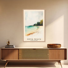 Load image into Gallery viewer, Aroa Beach, Cook Islands Watercolor Print, Vacation Gift, Cook Islands Wall Art, Beach Painting, Beach Decor, Large Wall Art, Wood Frame Art
