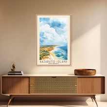 Load image into Gallery viewer, Bazaruto Island, Mozambique Watercolor Beach Print, Vacation Gift, Mozambique Wall Art, Beach Painting, Beach Decor, Beach Painting
