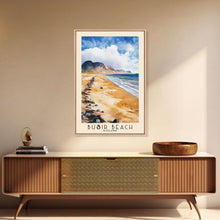 Load image into Gallery viewer, Búðir Beach, Iceland Watercolor Beach Print, Vacation Gift, Iceland Wall Art, Beach Painting, Beach Decor, Beach Painting
