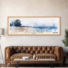 Carregar imagem no visualizador da galeria, Bloody Bay, Jamaica Watercolor Beach Print, Vacation Gift, Jamaica Wall Art, Framed Canvas Print, Framed Beach Painting
