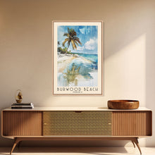 Carregar imagem no visualizador da galeria, Burwood Beach, Jamaica Watercolor Beach Print, Vacation Gift, Jamaica Wall Art, Framed Canvas Print, Framed Beach Painting
