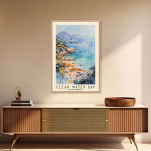 Cargar imagen en el visor de la galería, Clear Water Bay, Hong Kong Watercolor Beach Print, Vacation Gift, Hong Kong Wall Art, Framed Canvas Print, Framed Beach Painting

