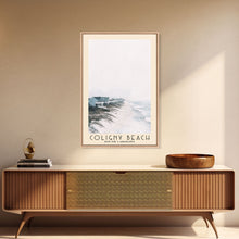 Load image into Gallery viewer, Coligny Beach, South Carolina Watercolor Print, Vacation Gift, South Carolina Wall Art, Beach Painting, Beach Decor, Large Wall Art, Wood Frame Art
