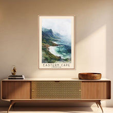 Load image into Gallery viewer, Eastern Cape, Coffee Bay Watercolor Print, Vacation Gift, Coffee Bay Wall Art, Beach Painting, Beach Decor, Large Wall Art, Wood Frame Art
