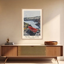 Carregar imagem no visualizador da galeria, Faial Island, Portugal Watercolor Beach Print, Vacation Gift, Portugal Wall Art, Framed Canvas Print, Framed Beach Painting
