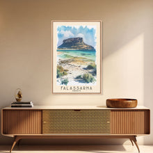 Load image into Gallery viewer, Falassarna, Greece Watercolor Beach Print, Vacation Gift, Greece Wall Art, Beach Painting, Beach Decor, Beach Painting
