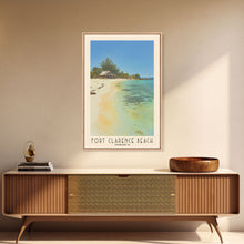 Carregar imagem no visualizador da galeria, Fort Clarence Beach, Jamaica Watercolor Beach Print, Vacation Gift, Jamaica Wall Art, Framed Canvas Print, Framed Beach Painting
