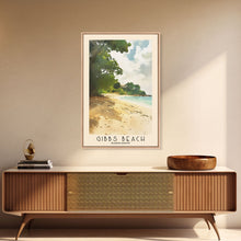 Load image into Gallery viewer, Gibbs Beach, Barbados Watercolor Print, Vacation Gift, Barbados Wall Art, Beach Painting, Beach Decor, Large Wall Art, Wood Frame Art
