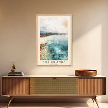Load image into Gallery viewer, Gili Islands, Indonesia Watercolor Beach Print, Vacation Gift, Indonesia Wall Art, Beach Painting, Beach Decor, Beach Painting
