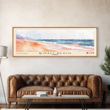 Load image into Gallery viewer, Çıralı Beach, Turkey Watercolor Print, Vacation Gift, Turkey Wall Art, Beach Painting, Beach Decor, Large Wall Art, Wood Frame Art
