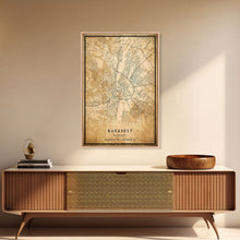 Carregar imagem no visualizador da galeria, Budapest Hungary map print poster or framed canvas, Budapest map print poster canvas, Budapest map print poster canvas, Vintage Travel Art
